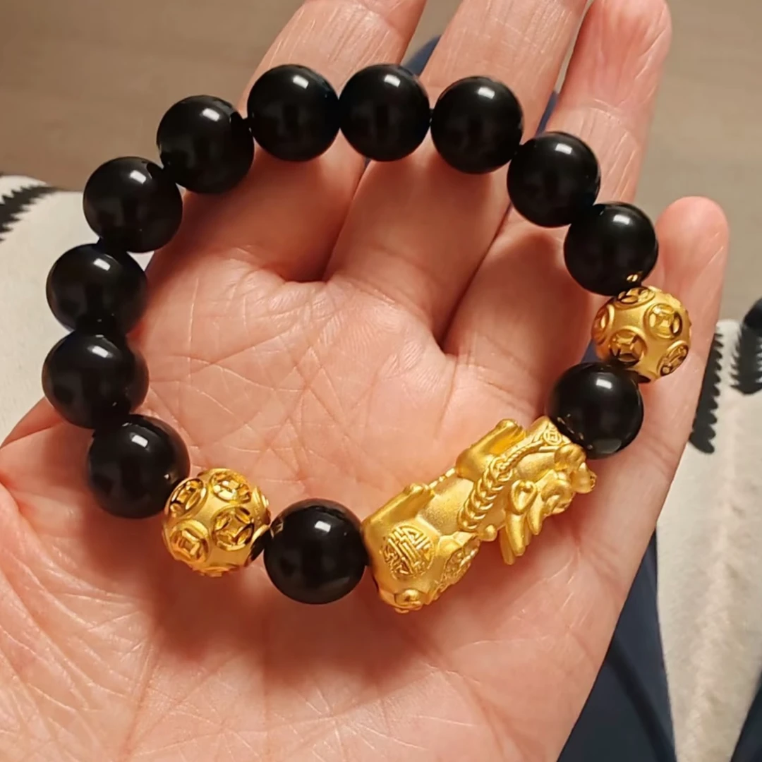 SS手工倒模通体一色可反复改款貔貅手链创意摆件