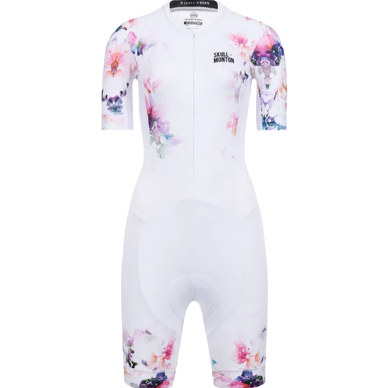 Monton脉腾女款短袖连体衣水墨花