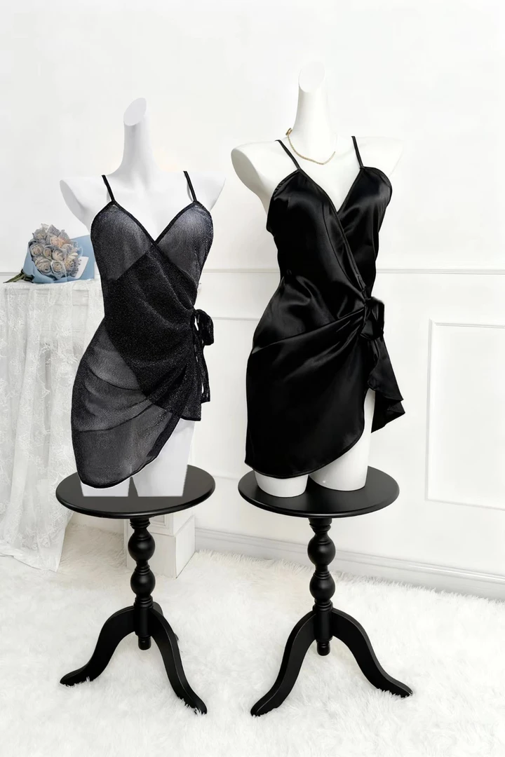 百搭四季通用睡裙一片式薄款显瘦无袖纯色