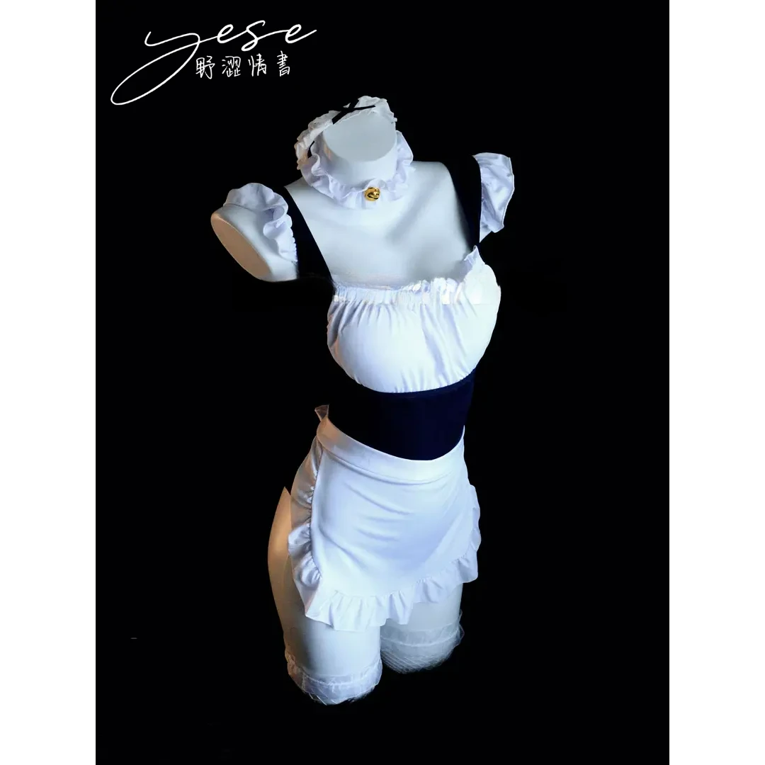 【牛奶咖啡】Yese野涩情书深蓝色睡裙