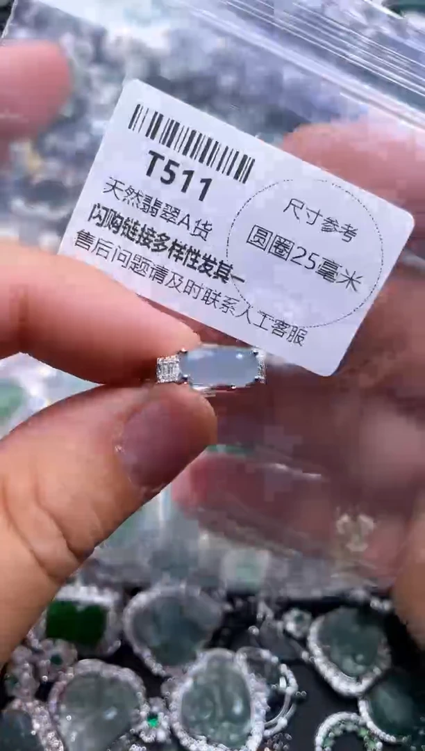 【闪购商品】翡翠颈饰未镶嵌T511戒指