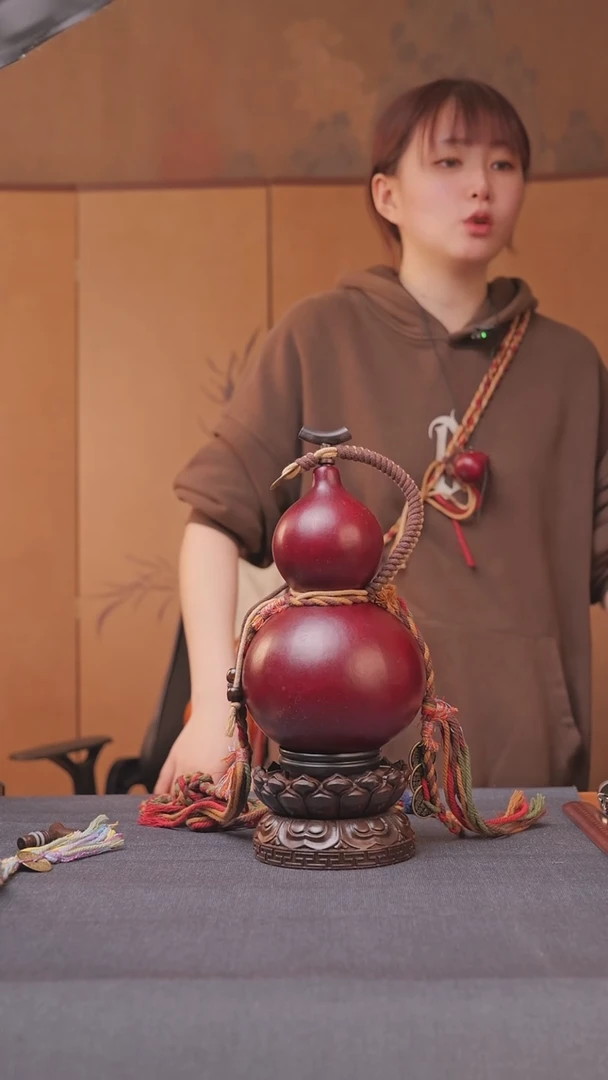 1687号链接精品大漆葫芦现货现发[一物一拍]不包含莲花底座