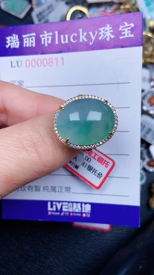 颈饰银S925镶嵌翡翠0811