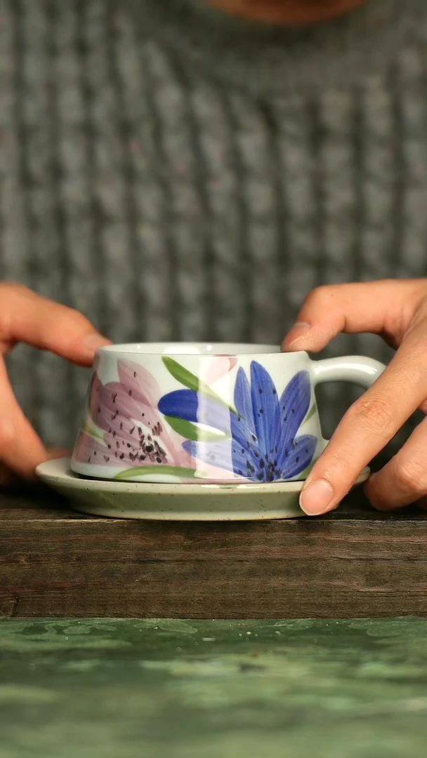 青诗集手工手绘瓷器