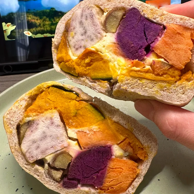 【馅料丰富】五谷丰登馒头面食料足速食全麦特色主食乳酪营养方便