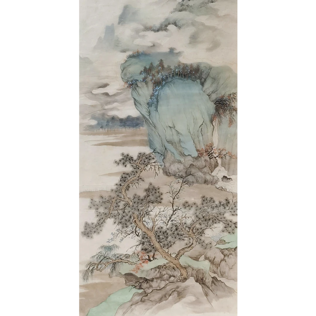 【辽拍】V250709-2-614《山水》（5.4平尺）纸本镜心 yy1207w