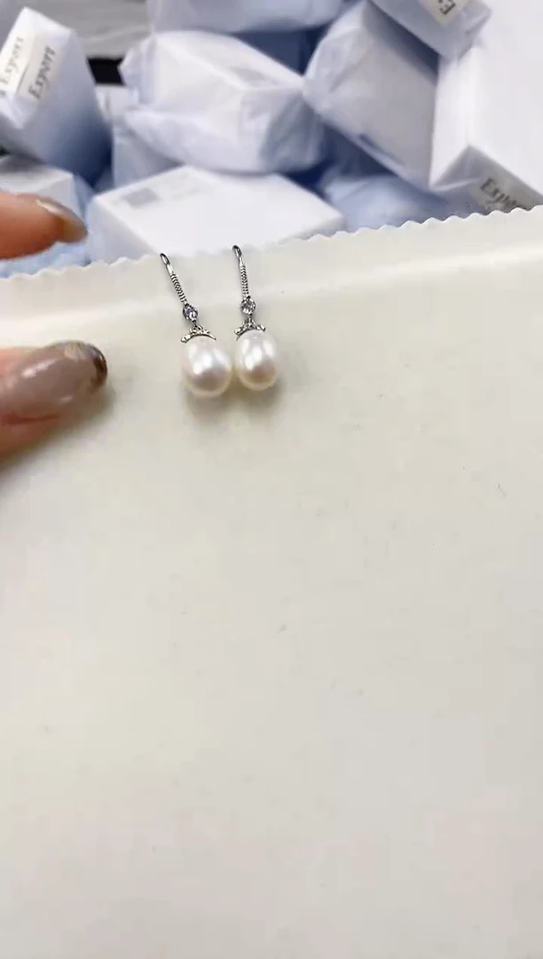 未镶嵌耳饰淡水珍珠ed1048