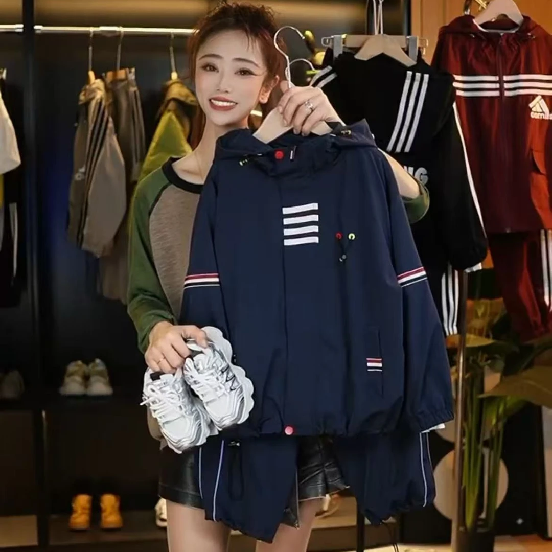 【1三防冲锋衣连帽】春季新品男女童装亲子装韩版重工