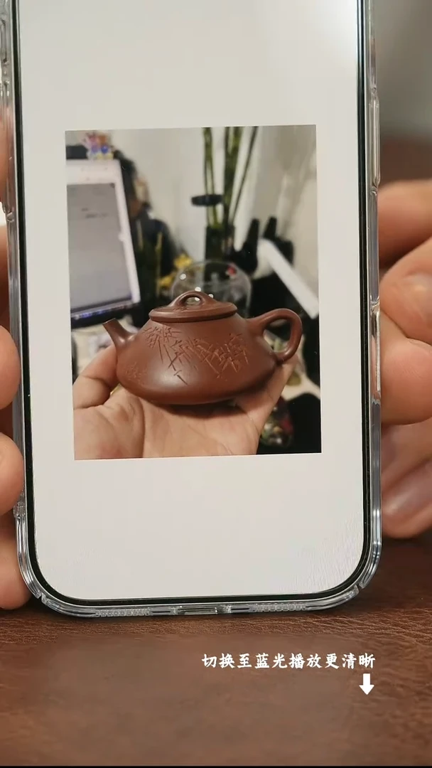 茶壶紫砂用****8陈小平-任瓢刻竹 底槽清-170cc-内推