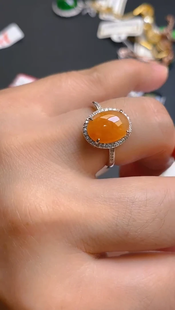 【闪购商品】翡翠耳饰银S925镶嵌天然A货翡翠1