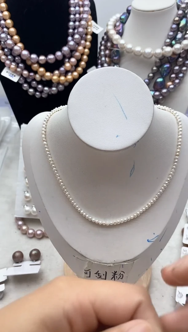 【闪购商品】淡水珍珠颈饰钛钢33