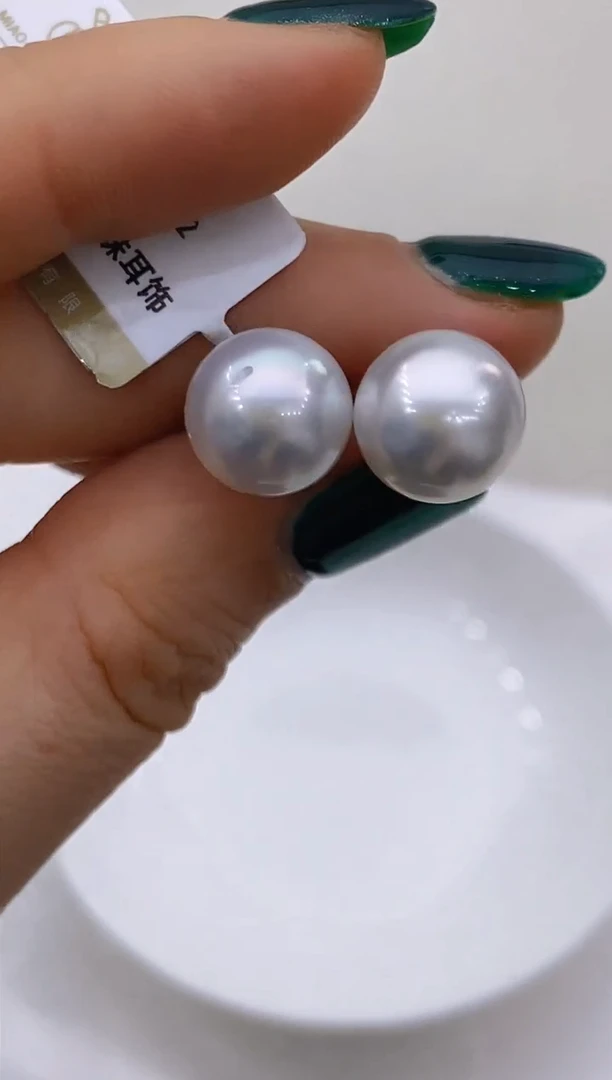 【闪购商品】海水珍珠耳饰银S925镶嵌290 11-12mm