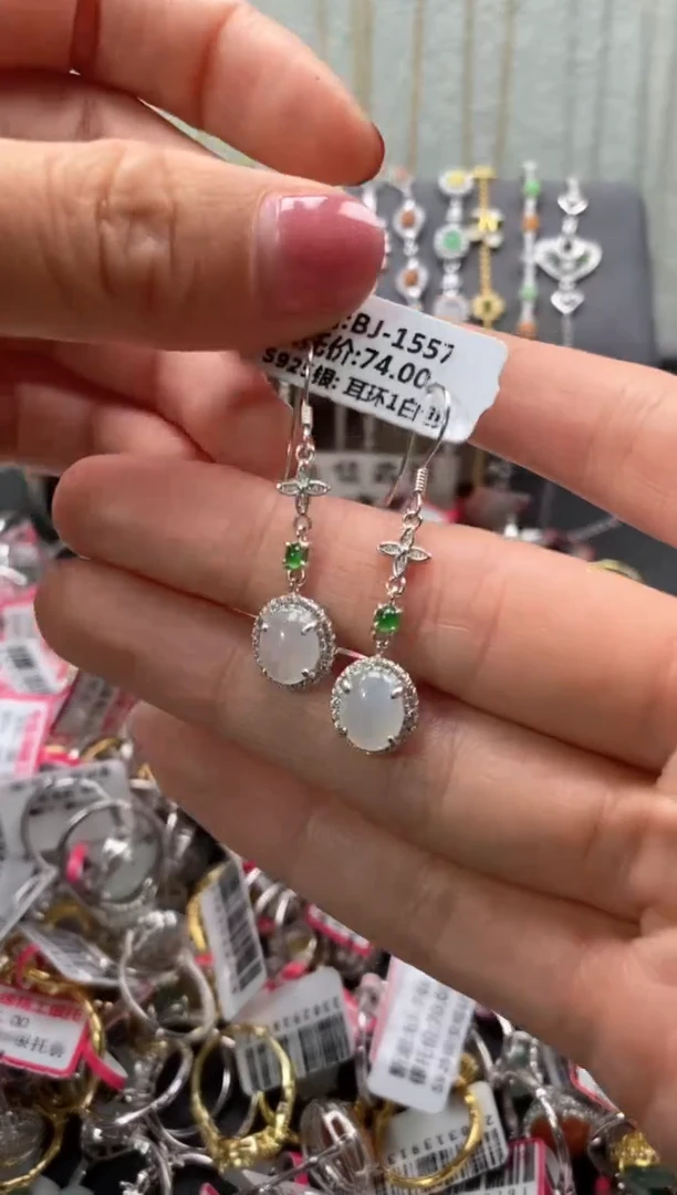 【闪购商品】翡翠戒指银S925镶嵌111111111     2