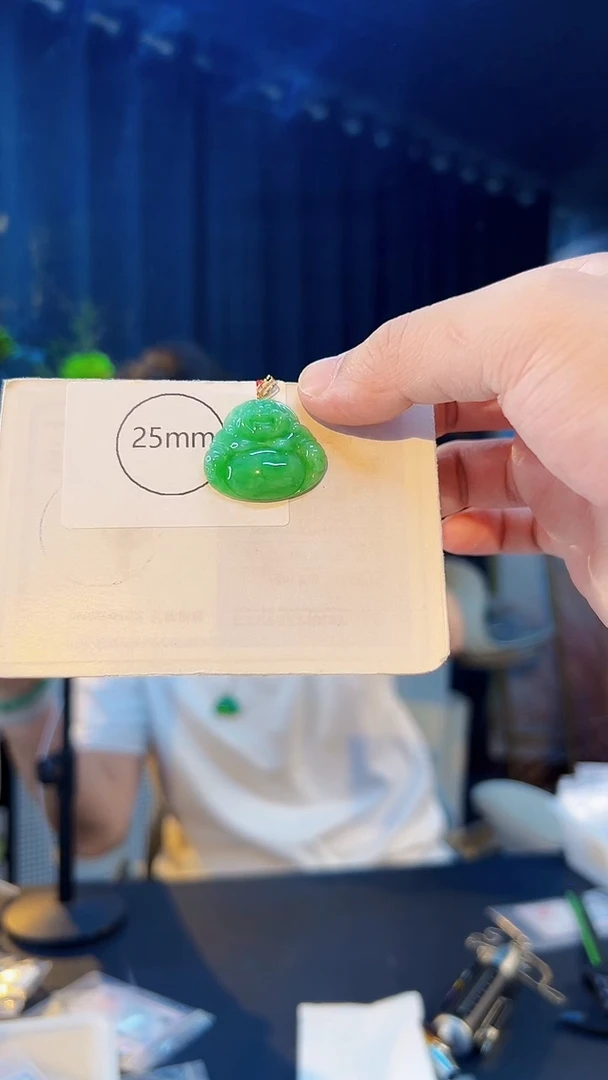 翡翠18K金镶嵌颈饰缅料A货/支持复检/一件