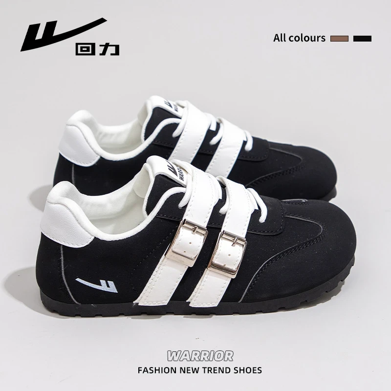 回力女鞋2025冬季新款百搭轻便德训鞋女款厚底防滑运动休闲板鞋子