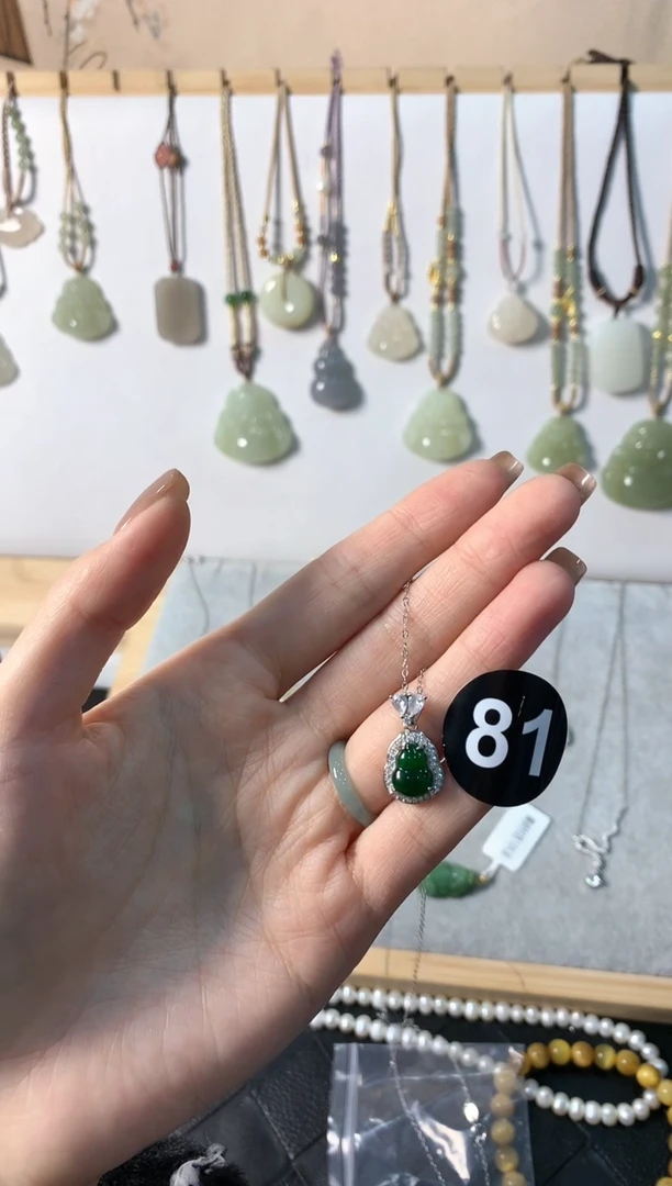 【闪购商品】翡翠颈饰银S925镶嵌葫芦4