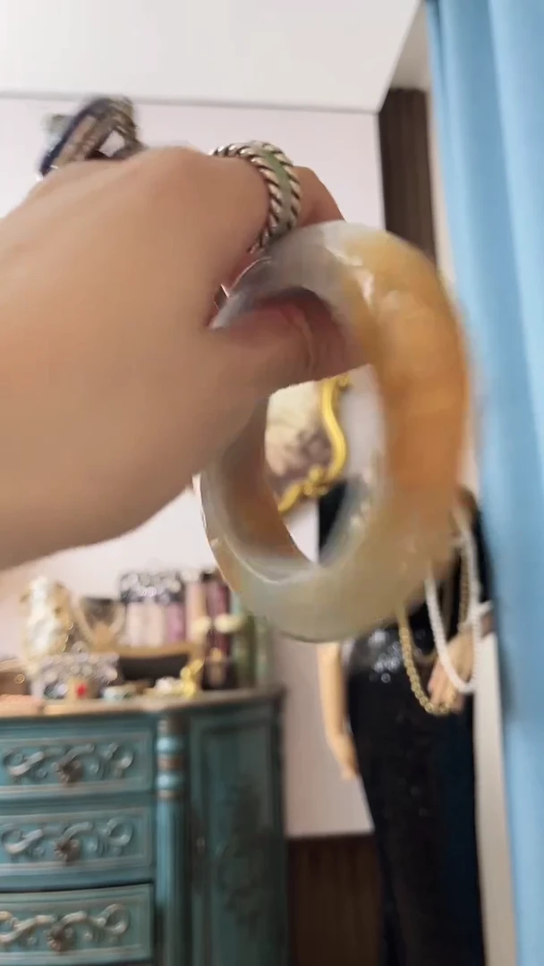 翡翠未镶嵌颈饰青**染翡翠A899