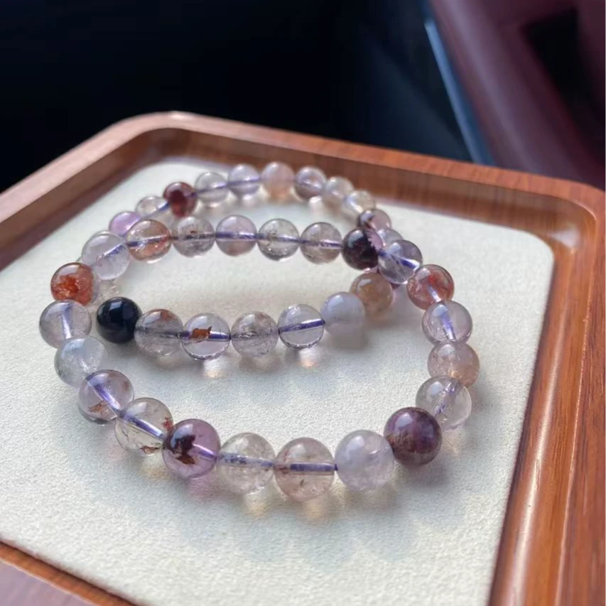 天然原矿托帕石手串8-9mm多样性发其一【木槿花】