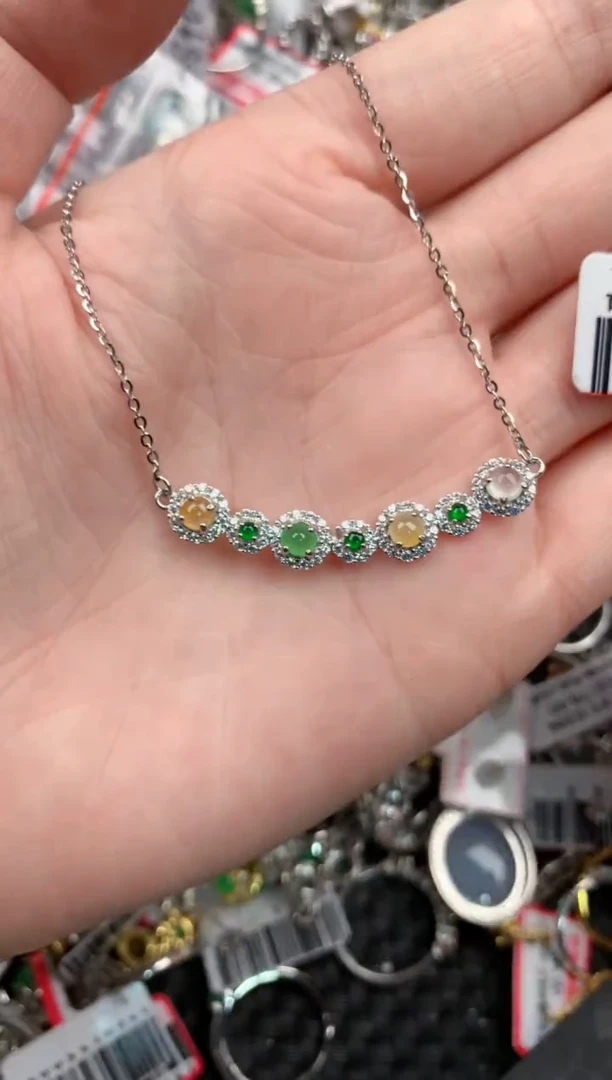 银S925镶嵌戒指翡翠444              4