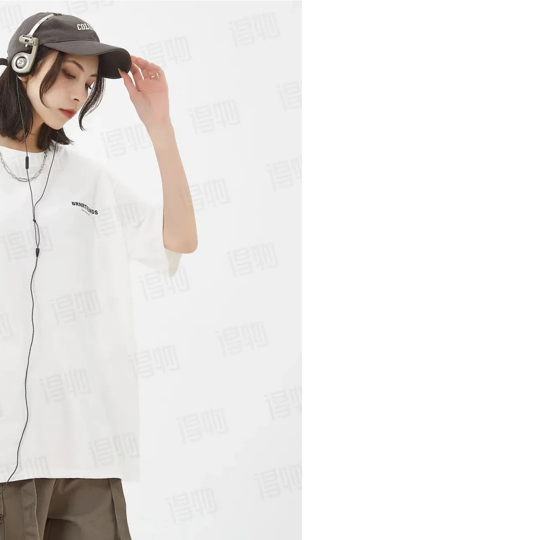 -BR-R短袖T恤线下实体金标货-断码捡漏款-宽松圆领落肩-男女