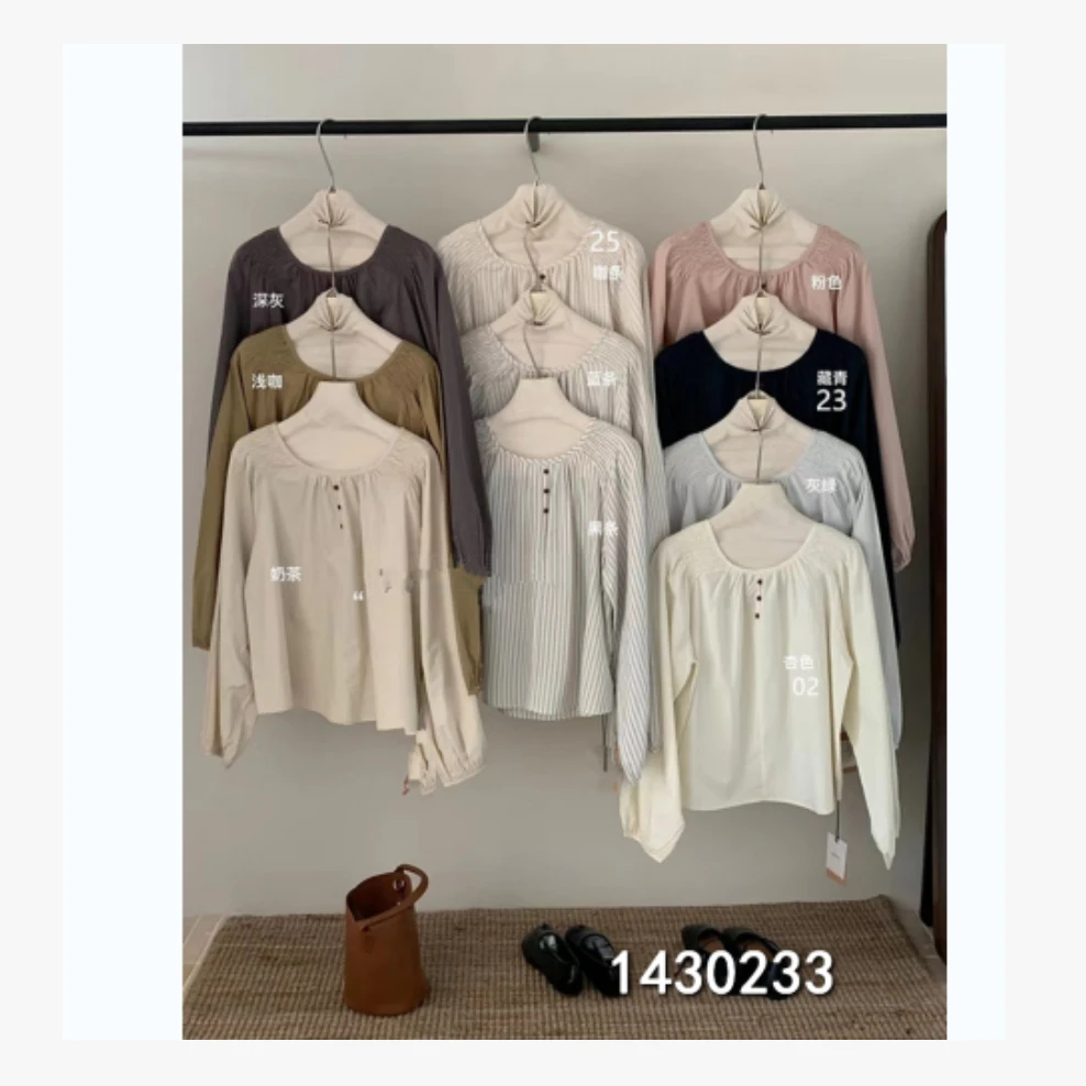 小妳XiaoNi———（夏款圆领衬衫1430233）