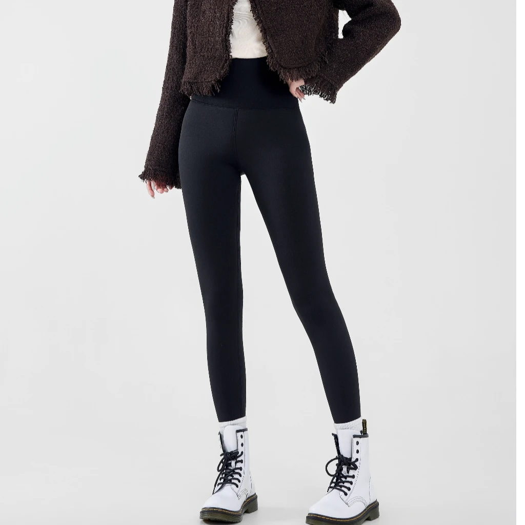 2024新款冬季紧身保暖提臀奥粒绒高腰加厚加绒芭比裤#P80