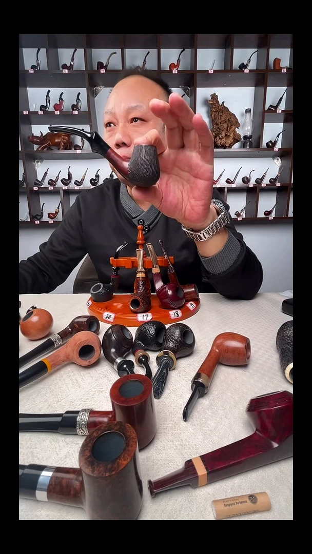 意大利石楠木手工打磨烟斗