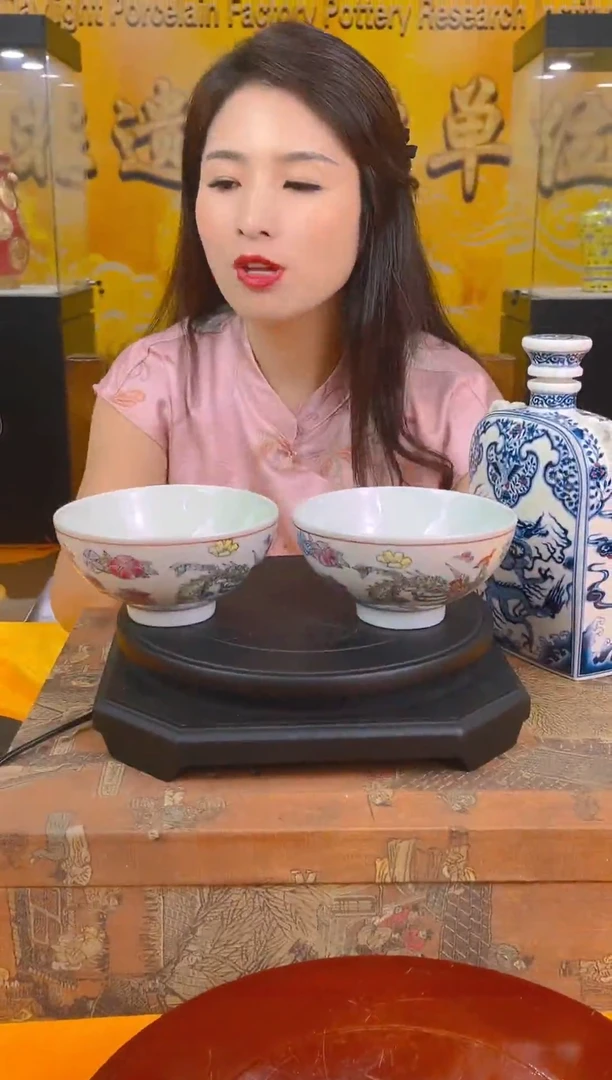 摆件FC161景德镇陶瓷摆件对碗