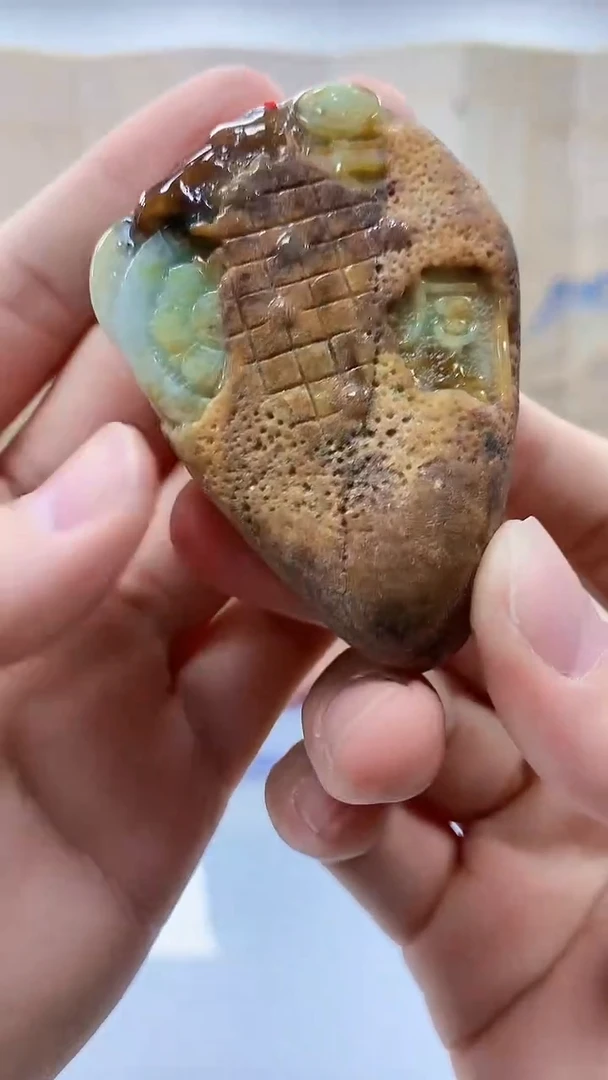 【闪购商品】定制翡翠未镶嵌4812bb-毛货挂件57