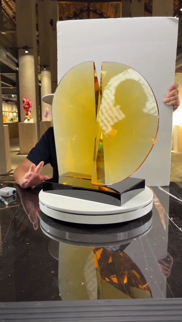 摆件我***哥光之门艺术摆件+300*200黑水晶底座