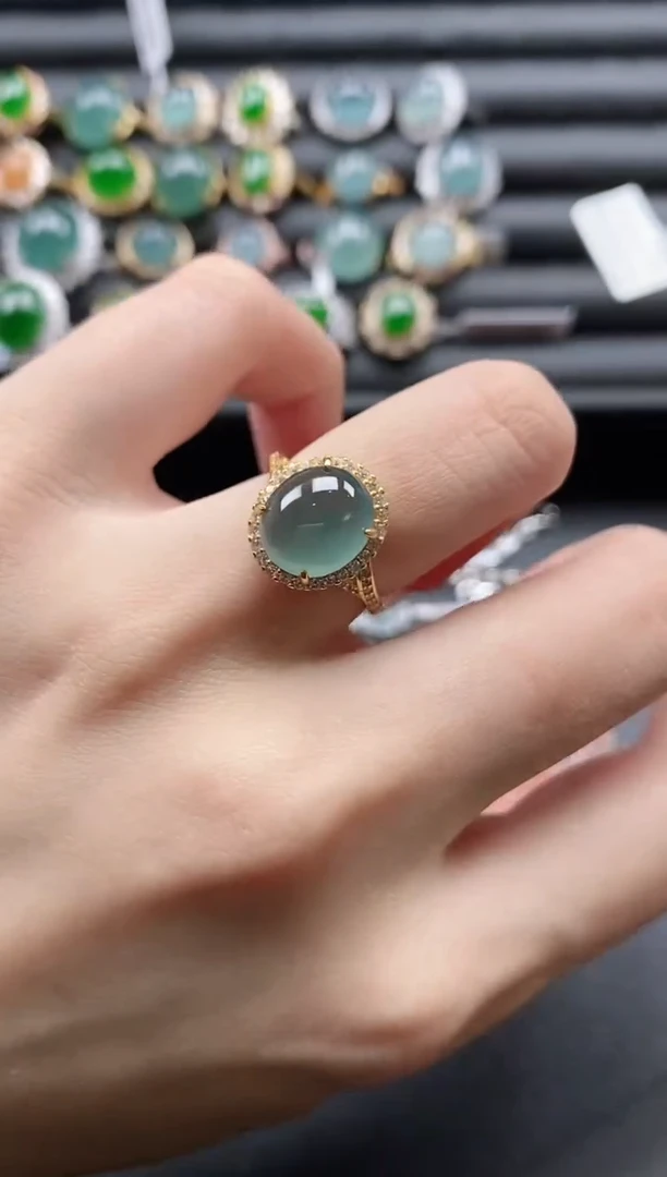 【闪购商品】翡翠戒指银S925镶嵌51151