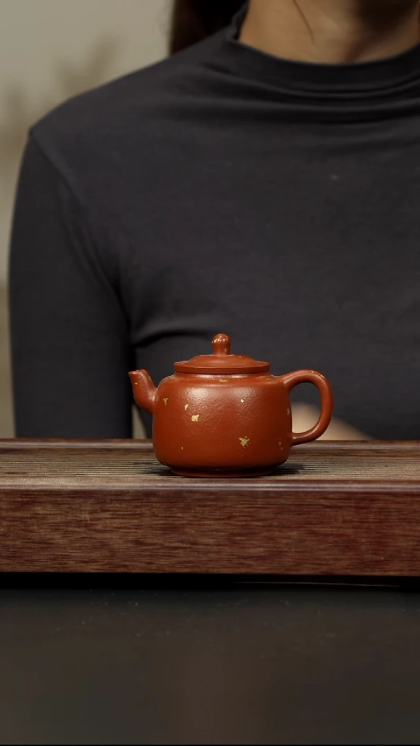 紫砂茶壶朱泥 撒金墨林