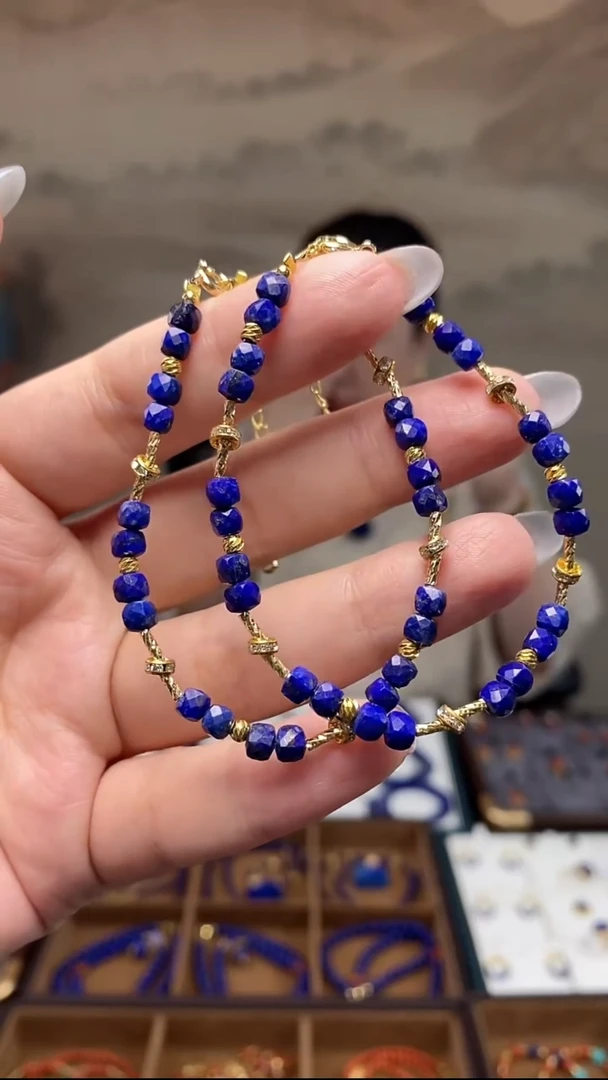 未镶嵌青金石手链多样性发货发其一