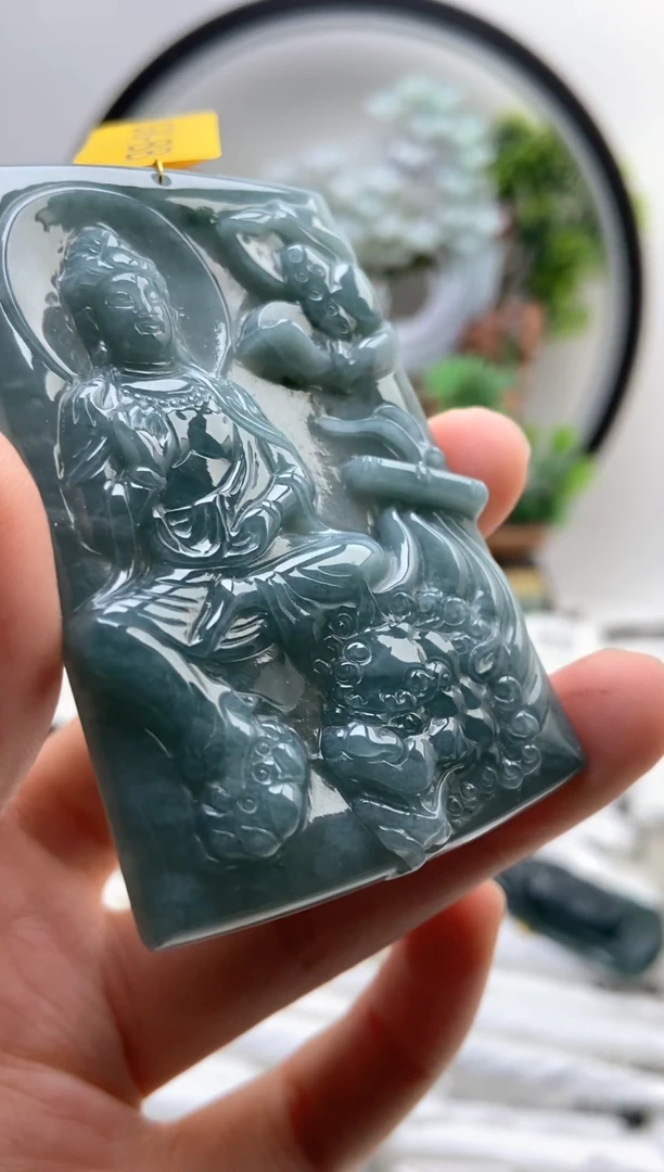 翡翠未镶嵌颈饰文殊【品质一般能接受再拍】