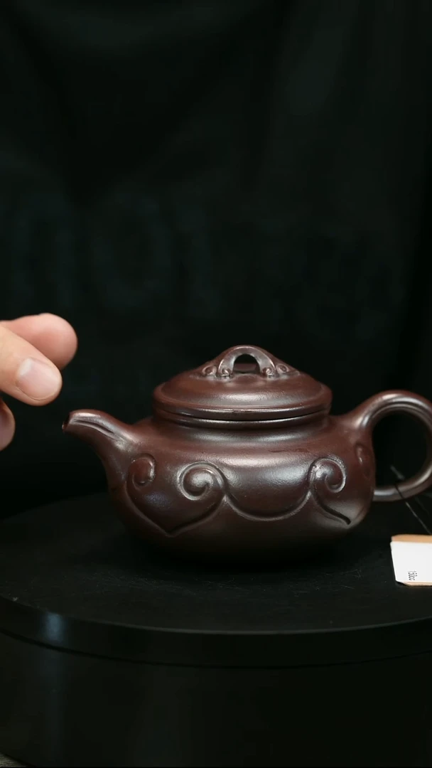 茶壶紫砂完***事H1304陆建平紫泥如意仿古