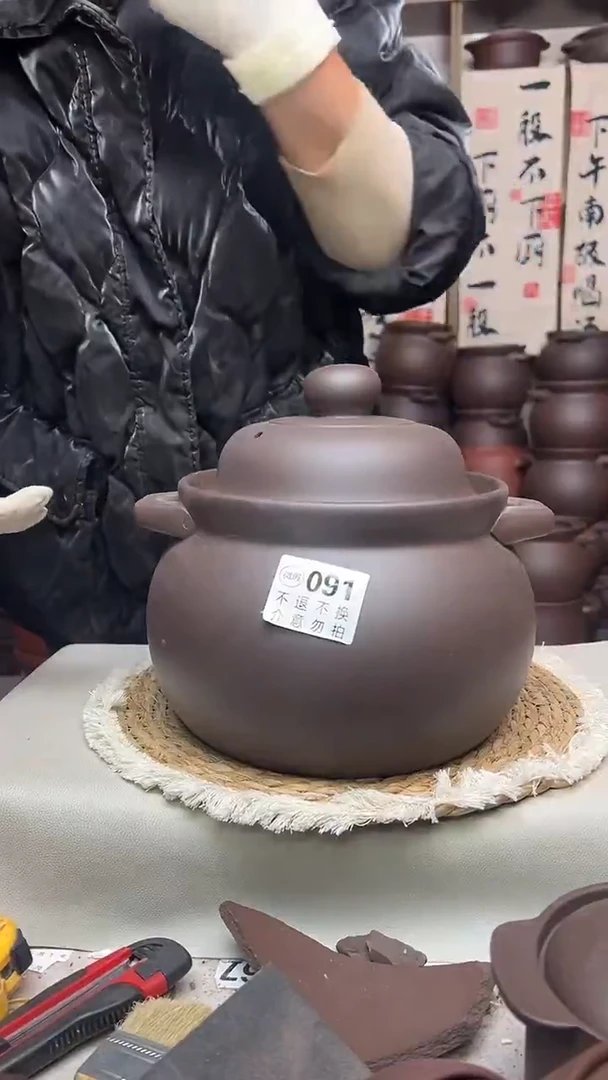 宜兴紫砂微瑕5升大肚煲091