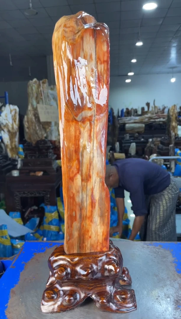 未镶嵌摆件硅化玉18