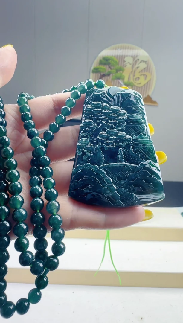 颈饰未镶嵌翡翠天然A货翡翠  多样性随机发其一