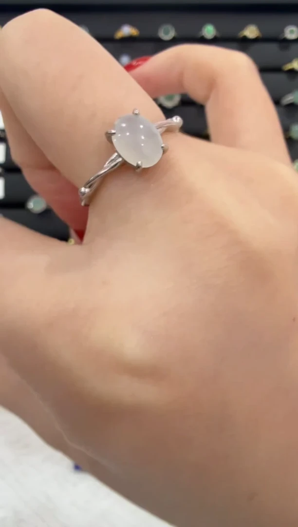 银S925镶嵌戒指翡翠050