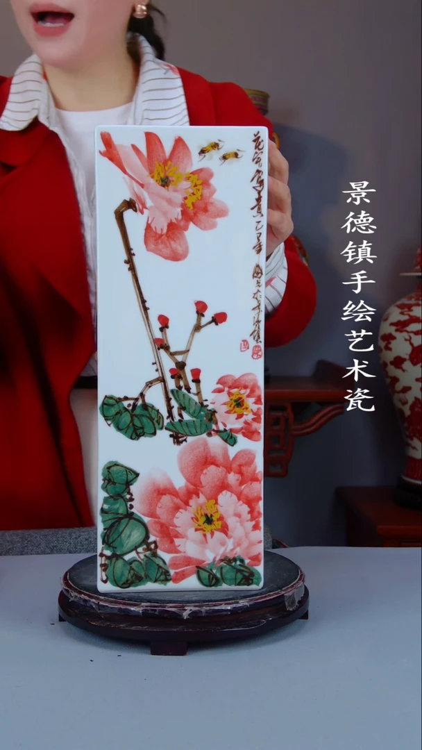 摆件陶瓷景德镇手工手绘陶瓷摆件77