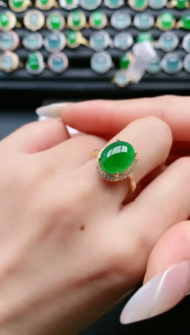 【闪购商品】翡翠戒指银S925镶嵌111111