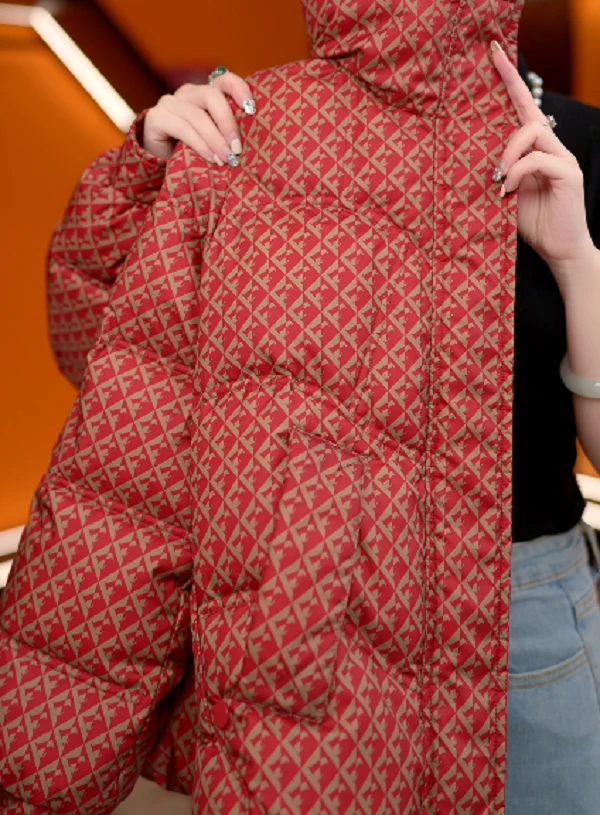 2025杭州原版正品保暖气质减龄修身羽绒服ZF-R018