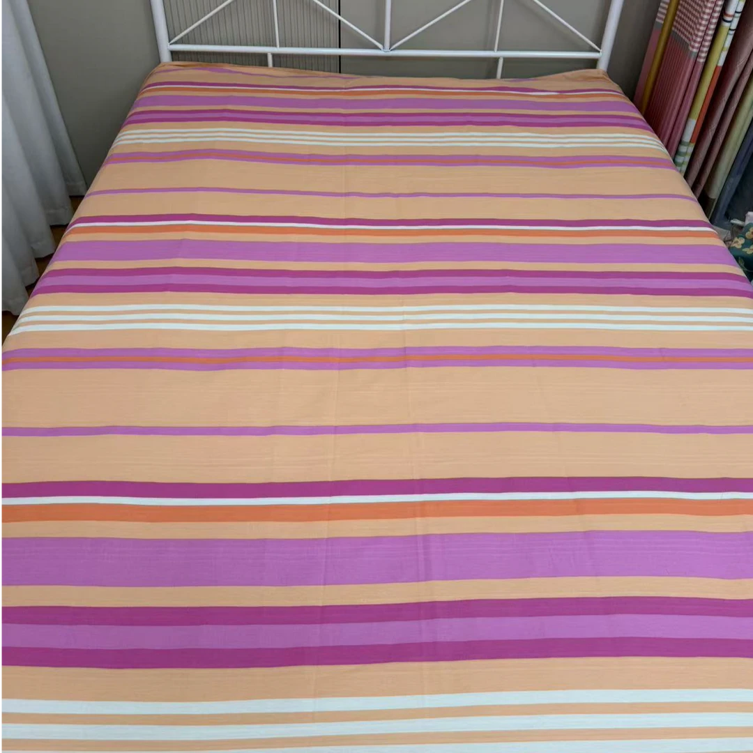 提花缎条四季布细沙粗布--绚丽紫条纹