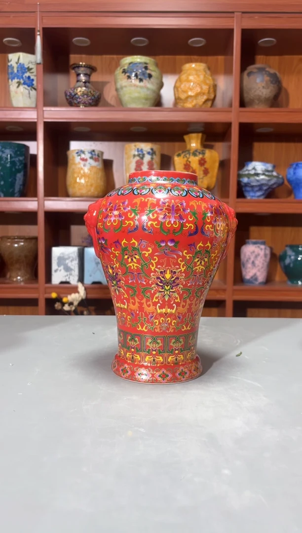 瑞峰陶瓷花瓶高27口径9