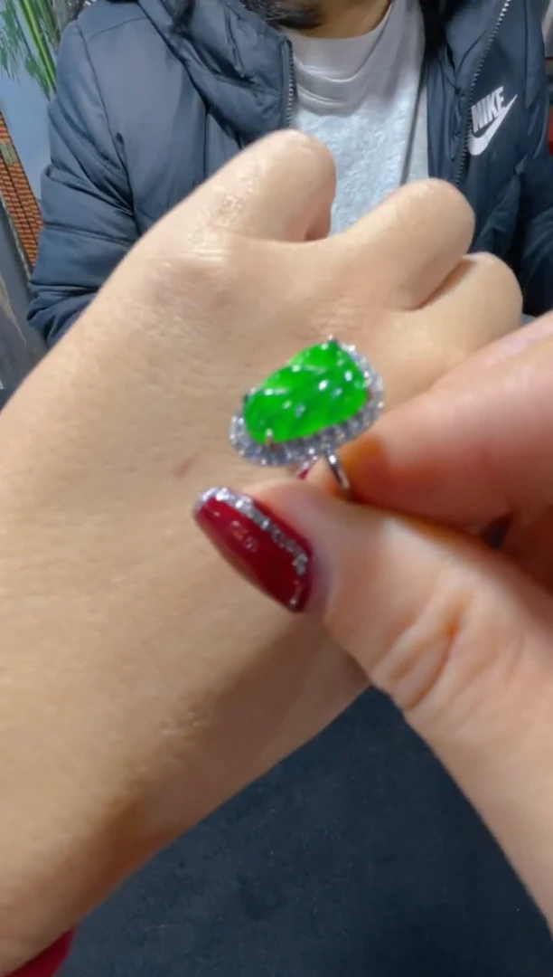 【闪购商品】翡翠戒指未镶嵌天然A货翡翠假一罚四（多样性）