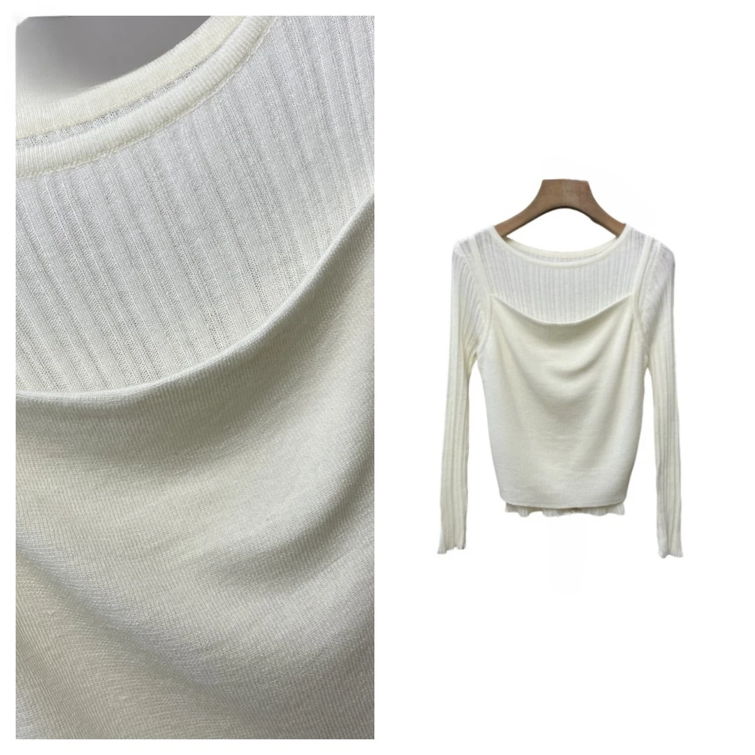 【AOB.RUI】法式气质甜美纯色针织衫女2025春夏新款小众减龄套头