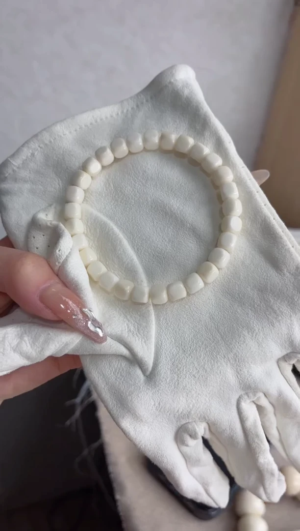 【闪购商品】菩提根/象牙果手串白玉菩提瓷白方糖6*8mm手串