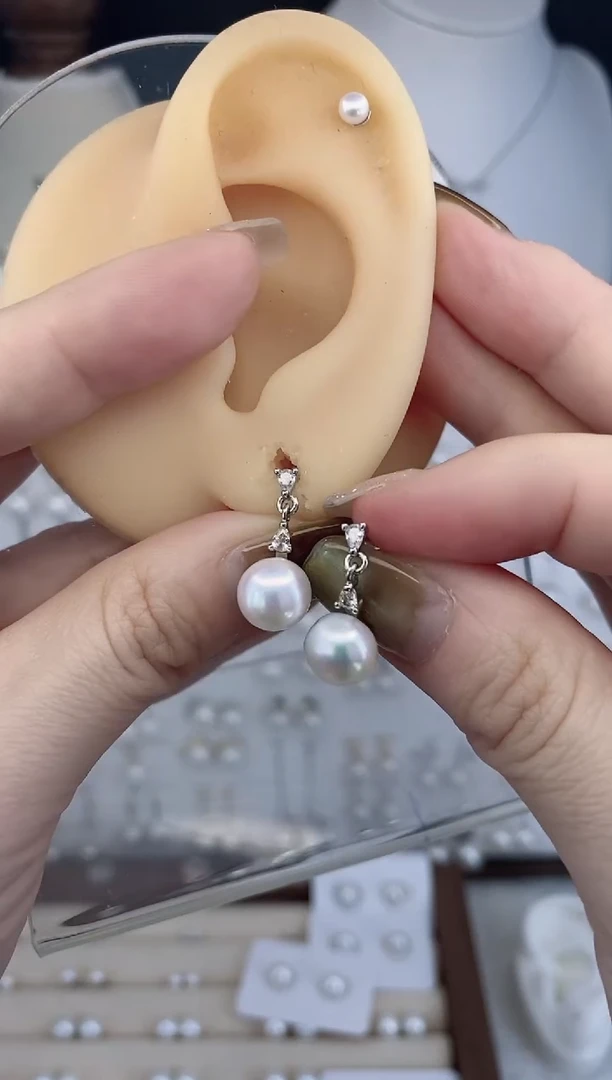 合金耳饰淡水珍珠030