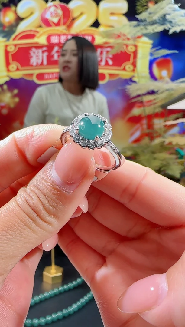 【闪购商品】翡翠戒指合金蛋面戒指多样性发一