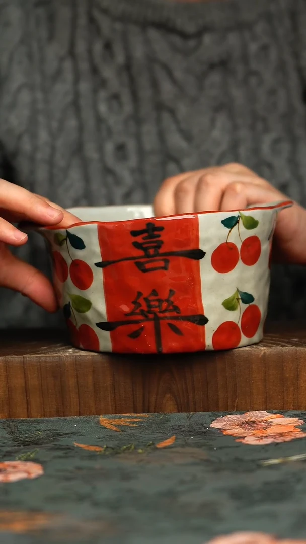 杯釉下彩手工手绘同款陶器